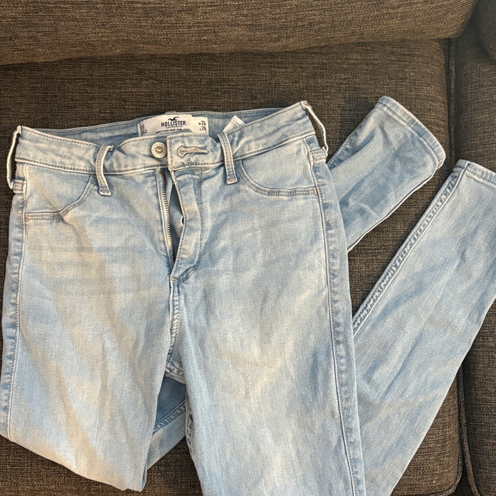 Hollister Women's Sky Blue Skinny Jeans